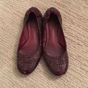 Tory Burch Flats (maroon color)